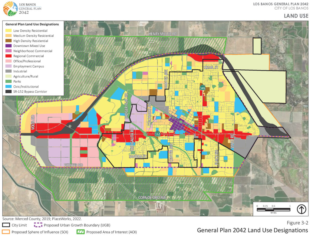 Government Los Banos Enterprise   Los Banos Draft General Plan 2042 Land Use Map 1024x779 